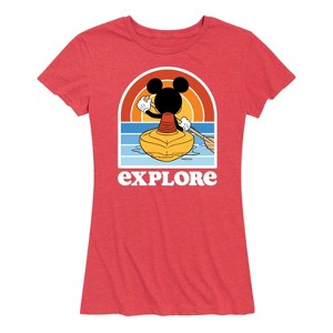 Women's - Disney - Mickey Kayak Explore Short Sleeve Graphic T-Shirt - 1 of 4