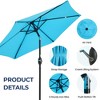 Heynemo 7.5 ft Patio Umbrella Outdoor Market Umbrella Tilt Button and Crank 6 Ribs for Deck Lawn Pool & Backyard - 4 of 4