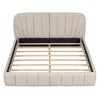 TiramisuBest Queen Size Upholstered Platform Bed with Thick Fabric, Polyester - 3 of 4