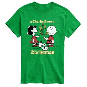 Men's Peanuts Charlie Brown Christmas Tree Short Sleeve Graphic T
