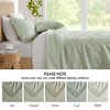 Vynxaria 3-Piece Queen Bedspread Set - Floral Chenille Elegance, Oversized Comfort - 4 of 4