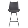 26" Armen Living Coronado Contemporary Counter Height Barstool Gray: Upholstered, Metal Frame, Footrest - 2 of 4