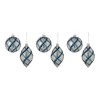 Melrose Glitter Net Glass Ball Ornamnet (Set of 6) - 3 of 4