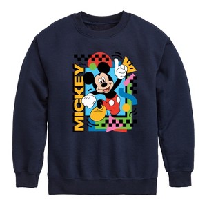Boys' - Disney - Mickey 90s Nostalgia Graphic Long Sleeve Fleece Sweatshirt - 1 of 4
