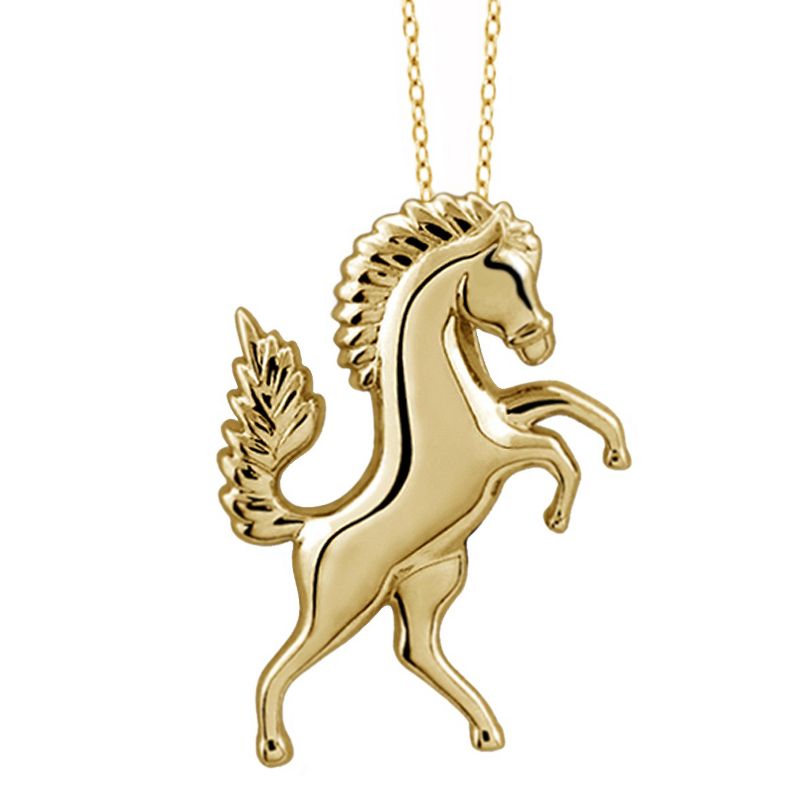 Women's Sterling Silver Horse Pendant (18"), 1 of 3