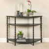 3-Tier Curved Accent Table with Beveled Shelves and Doweled Legs - 3 of 4