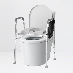 Toilet Chair, 3-in-1 Steel Bedside Commode,Commode Toilet 330 LB Weight Capacity,Toilet Seat Risers for Seniors - 1 of 4