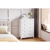 5-Drawer Tall Nightstand, Farmhouse-Style Wooden Storage Cabinet with Deep Drawers, Suitable for Bedrooms, Living Rooms, and Hallways - 4 of 4
