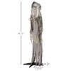 NAYSAYE Halloween Animated Skeleton Witch Decoration Outdoor Prop with Motion and Sound for Garden Lawn and Party Display, Gray, 14.58"*9.06"*19.7" - 3 of 4