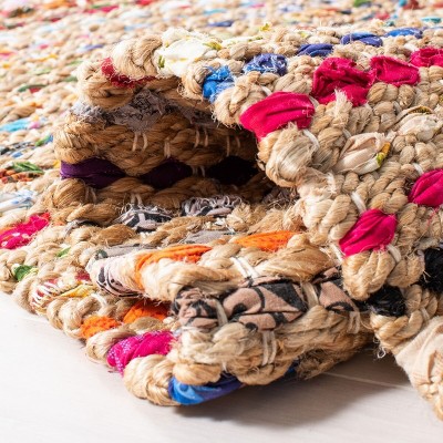 Handmade Multicolor Wool and Cotton Rectangular Rug, 3' x 5'
