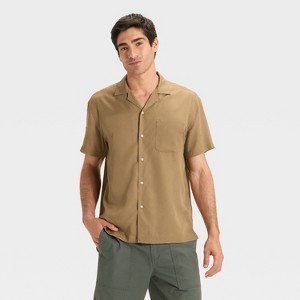 Men's Vacay Soft Twill Camp Shirt - Goodfellow & Co™ - 1 of 3