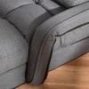HOMCOM Convertible Floor Sofa Bed, Recliner Armchair Polyester Sleeper Chair with Pillow for Living Room Bedroom Lounge, Gray - 2 of 4