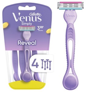 Venus Simply 3 Revitalize Disposable Razors - 4ct : Target