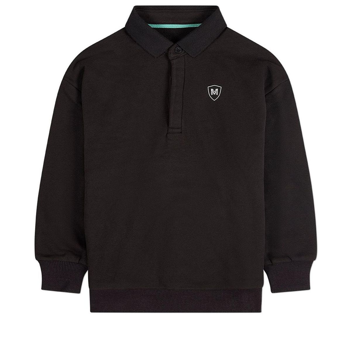 Memoi Boys Long-Sleeve Cotton-Rich Fleece Polo Sweatshirt