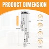 DAKAFUL Industrial-Style Chandelier With Clear Raindrop Glass Shades,E12 Base Adjustable Height Pendant Light for Dining,Entryway - 4 of 4