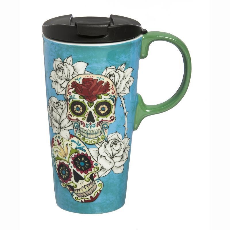 Evergreen Beautiful Day of the Dead Ceramic Perfect Cup - 4 x 5 x 7 Inches Indoor/Outdoor, 2 of 4