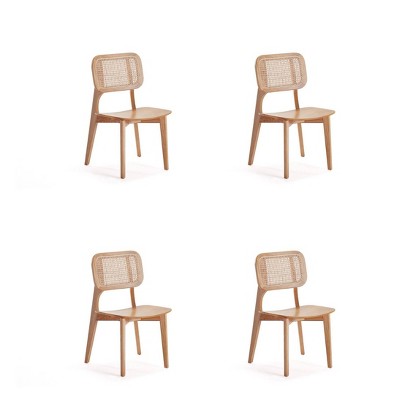 Set of 4 Versailles Square Dining Chairs - Manhattan Comfort