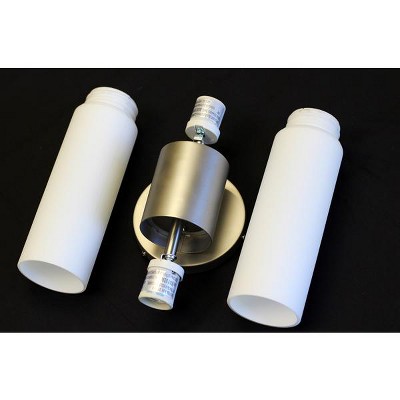Aqueous Brushed Steel Dimmable LED Vanity Sconce