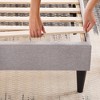 Tara Upholstered Platform Bed Frame with Square Tufted Headboard - Brookside Home - 4 of 4