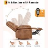 Electric Lift Recliner with Massage & Heat - Heavy Duty Adjustable PU Leather Chair for Elderly & Mobility Impaired - 4 of 4