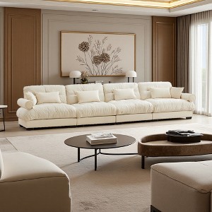 166" Velvet Modular 4-Seater Sectional Sofa - 1 of 4