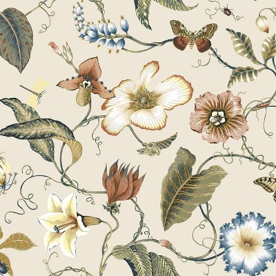 Nextwall Summer Garden Floral Peel And Stick Wallpaper : Target