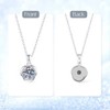Moissanite Necklace for Women, 2 Carat Moissanite Rose Birthstone Pendant with 925 Sterling Silver Necklace for Wife, Mother, Girlfriend Jewelry Gifts - 2 of 4