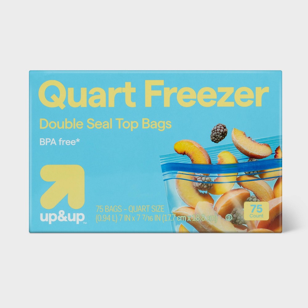 Quart Freezer Storage Bags - 75ct - up&up