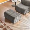 Sapphtopaz Ultra-Comfortable Velvet Sofa Chair with Footrest Upholstered Lounge Boneless Couch with Foam Filled Cloud Sofa Chair for Bedroom - 3 of 4