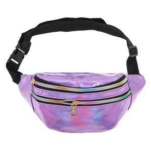 Unique Bargains Stylish Reflective Holographic Sports Waist Bag 1 Pc - 1 of 4