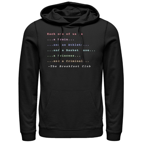 Men's The Breakfast Club Each One Of Us Stereotype Pull Over Hoodie ...