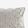 Gulches Oblong Decor Pillow - Luxury Velvet, Oeko-Tex Certified, YKK Zipper, W/ Cover & Goose Feather Insert, Silver, 22x15" - 3 of 4