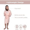 ComfyDown Kids Luxury Pink Hooded Bathrobe for Girls- Soft, Plush - Made in USA Small - 4-5 Years - 3 of 4