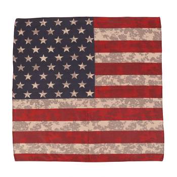 CTM Tie Dye Camo American Flag Print Bandana