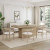 Christopher Knight Home Jasmine Contemporary 7pc Dining Set with Rubberwood Upholstered Chairs Natural/Beige - 2 of 4