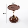 MAYEERTY Mermaid Tail End Table Modern Metal Round Side Table, Minimalist Table for Small Spaces, Living Room - 3 of 4