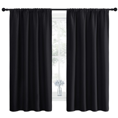 NICETOWN Blackout Curtains Rod Pocket Thermal Insulated Privacy Drapes (2 Panels)