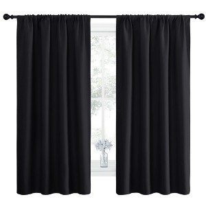 NICETOWN Blackout Curtains Rod Pocket Thermal Insulated Privacy Drapes (2 Panels) - 1 of 4