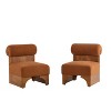 CAVINAS Modern Boucle Accent Chair with Rolled Backrest and Solid Wood Frame, Lounge Armchair for Living Room, Bedroom, or Office - 2 of 4