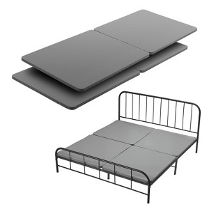 VEVOR King Size Bunkie Board, 1.5 in Bed Board Slats with 200D Oxford Cloth, Wooden Mattress Support for King Size Bed, 4 Piece, Gray - 1 of 4