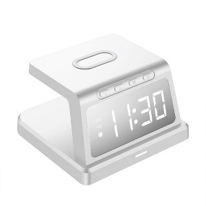 ZTECH ChargeX Rise - Wireless Charging Alarm Clock with 3 Alarms, 5 Brightness Settings, 15W Output, 12/24 Hour Mode - 1 of 4