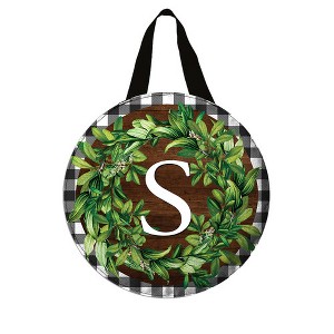 Briarwood Lane Wreath Monogram Letter S Door Hanger - 1 of 2
