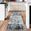 Coolmee Washable Rugs for Entryway Indoor, Non Slip Small Living Room Rugs Printed Faux Wool Throw Rug, Floor Carpet Gray - 2 of 4