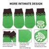 Unique Bargains Dog Cats Non-Slip Socks Paw Protection and Traction Black Green 4 Pcs - 2 of 4