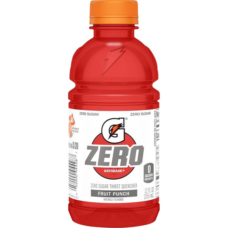 Gatorade G Zero Fruit Punch Sports Drink - 12pk/12 fl oz Bottles, 4 of 5
