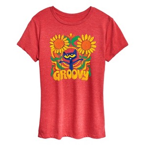 Women's - Pete the Cat - Groovy Frame Short Sleeve Graphic T-Shirt - 1 of 4