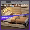 Daybed with Storage Drawers,Charging Station,LED Headboard,Twin Size Upholstered Frame for Teens or Guests-Maison Boucle - 4 of 4