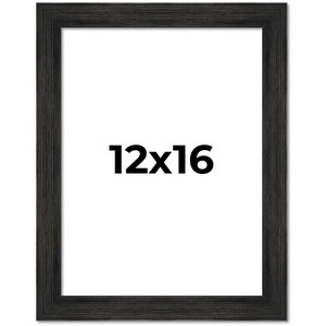 PosterPalooza | 12x16 Wide Barnwood Picture Frame, UV Acrylic, 6 Finishes - Grey, Brown, White, and Black - 1 of 4