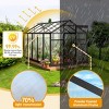 SEVOBAL Greenhouse Quick Setup for Outdoors with Roof Vent Walk in Green Houses Opendoor for Outside Outdoor Garden Backyard, Black, 135"*68"*13.5" - 4 of 4