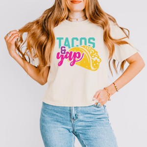 Simply Sage Market Tacos And Yap Boxy Crop Top - 1 of 4